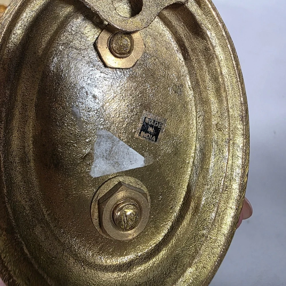 Brass Decorative Wall Sconces Pair - Polished Gold Finish